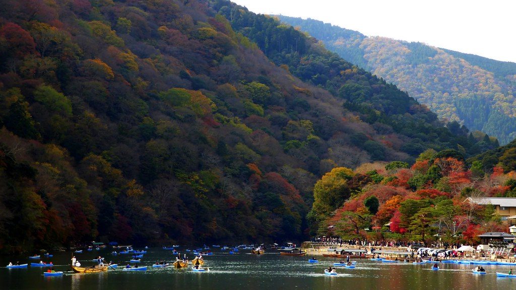 嵐山竹林的步道